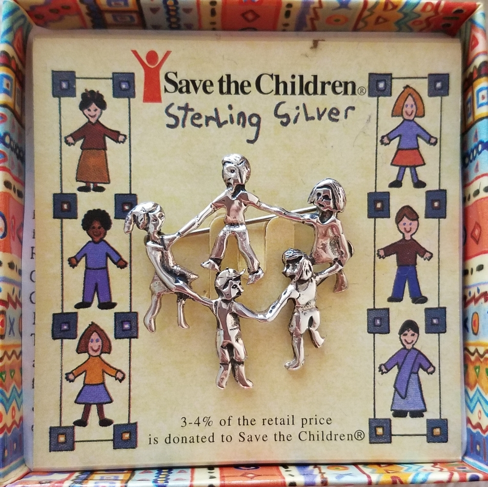 Save the Children Sterling Silver Brooch